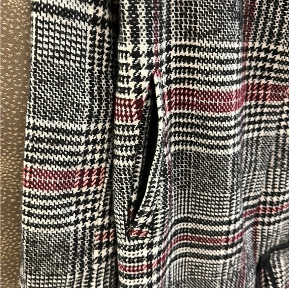 Bershka Wool Blended Plaid long Coat - Picture 9 of 10